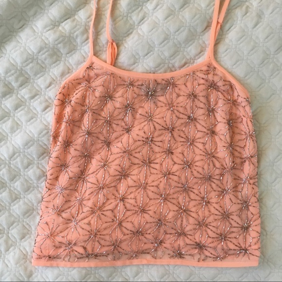 Topshop Beaded Flower Embellished Crop Cami Top - Picture 4 of 8